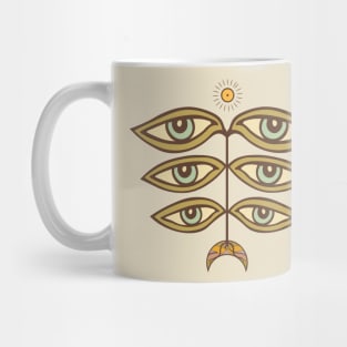 hippie flower moon seed Mug